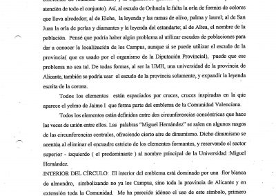 Propuesta de una serie de escudos por parte del estudiante de Medicina Juan Vte. Quintana Cerezal para su utilización como símbolo oficial. 1997