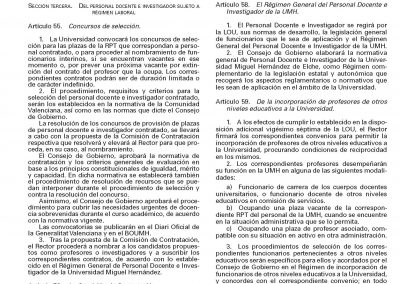 Publicación en el BOE los Estatutos de la UMH, p. 19