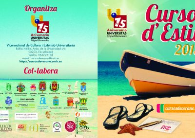 Portada del fullet de Cursos d’Estiu 2013